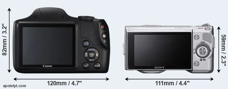 Comparison SX540 or NEX-5 rear
