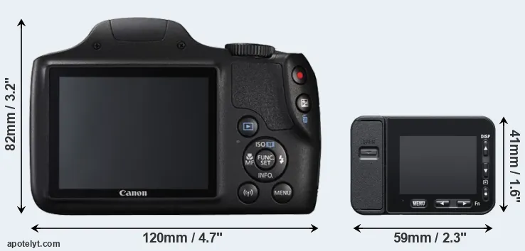 Comparison SX540 or RX0 II rear