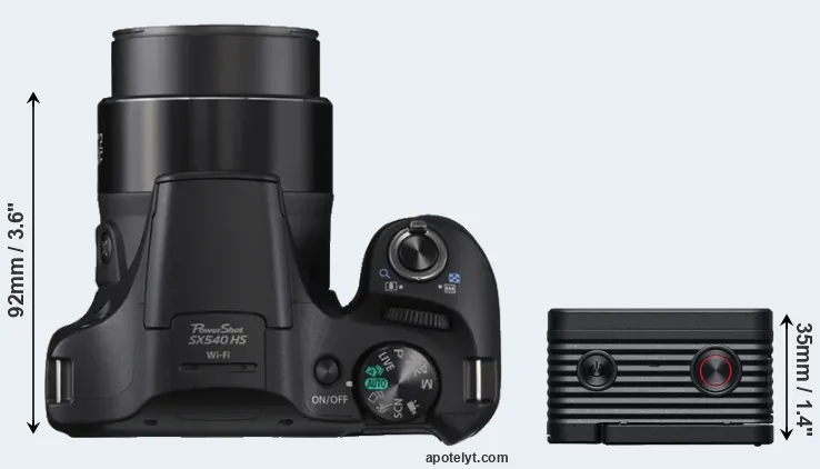 Compare SX540 versus RX0 II top