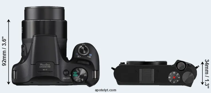 Compare SX540 versus M1 top