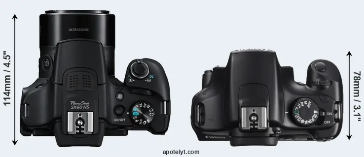 Compare SX60 versus T3 top