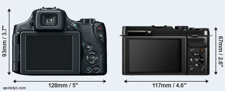 Comparison SX60 or X-A1 rear
