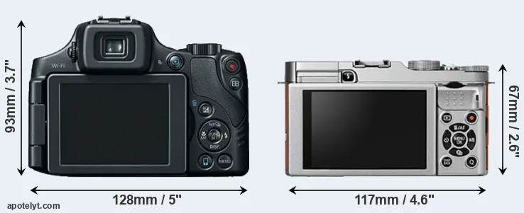 Comparison SX60 or X-A2 rear