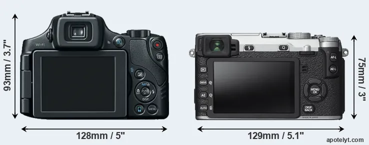 Comparison SX60 or X-E2S rear