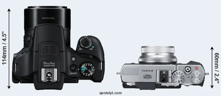 Compare SX60 versus X30 top