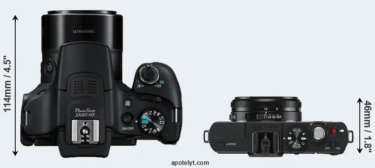 Compare SX60 versus D-LUX 6 top