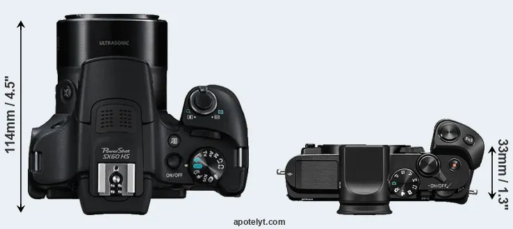Compare SX60 versus V3 top