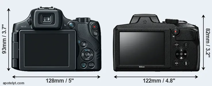 Comparison SX60 or B600 rear