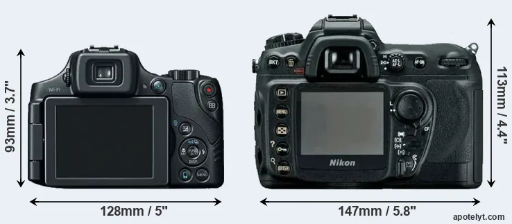 Comparison SX60 or D200 rear