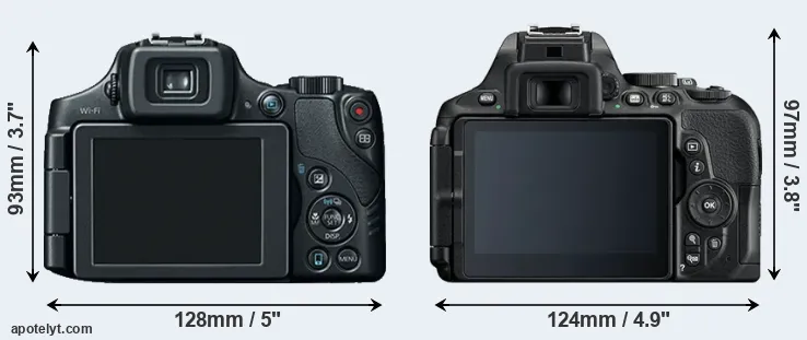 Comparison SX60 or D5600 rear