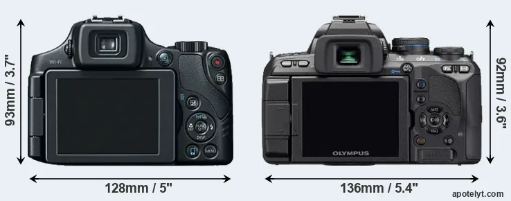 Comparison SX60 or E-510 rear
