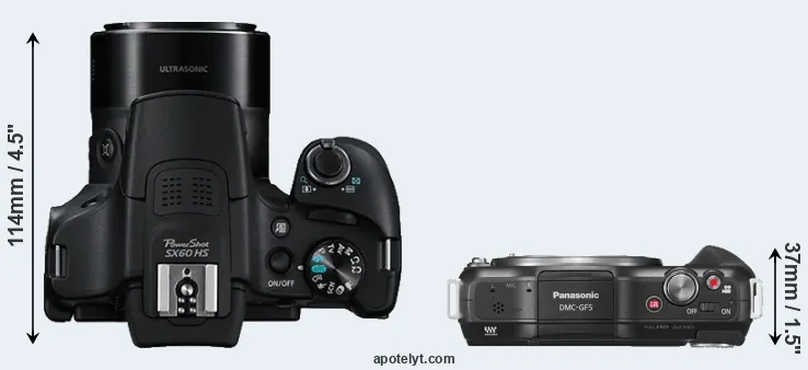 Compare SX60 versus GF5 top