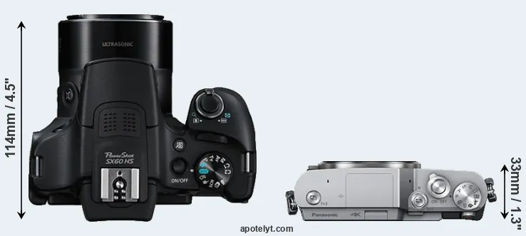 Compare SX60 versus GX800 top