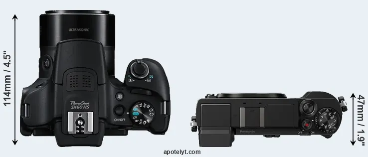 Compare SX60 versus GX9 top
