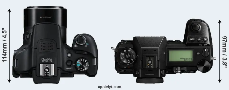 Compare SX60 versus S1R top