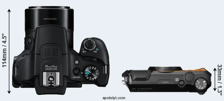 Compare SX60 versus WG-6 top