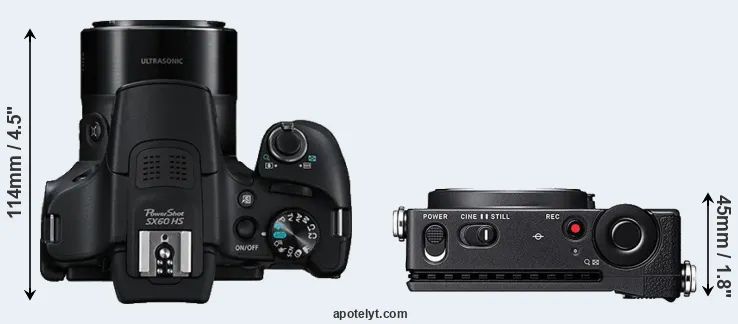 Compare SX60 versus fp top