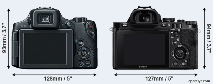 Comparison SX60 or A7R rear