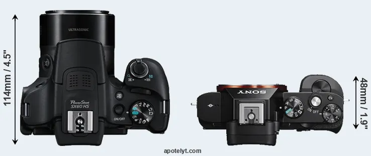 Compare SX60 versus A7S top