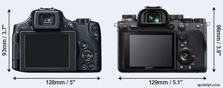 Comparison SX60 or A9 II rear