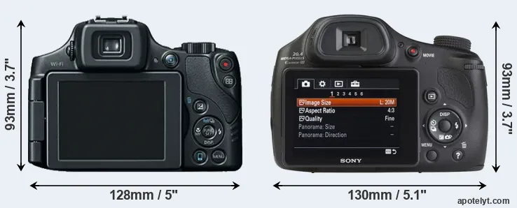 Comparison SX60 or HX350 rear