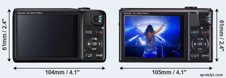 Comparison SX600 or SX610 rear