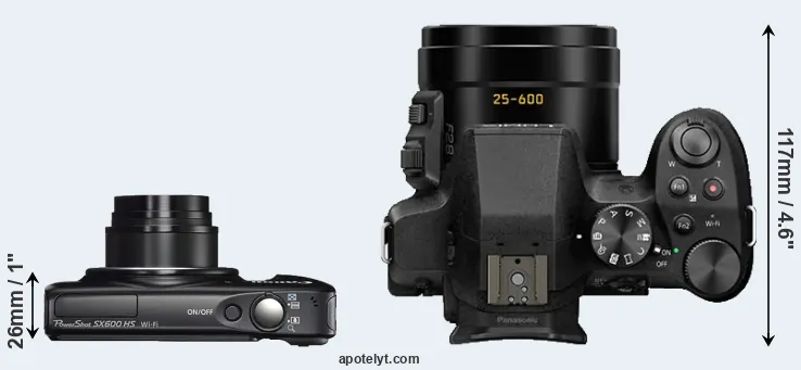 Compare SX600 versus FZ300 top
