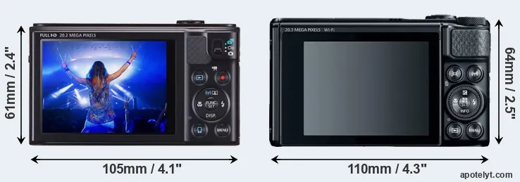Comparison SX610 or SX740 rear