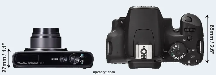 Compare SX610 versus XS top
