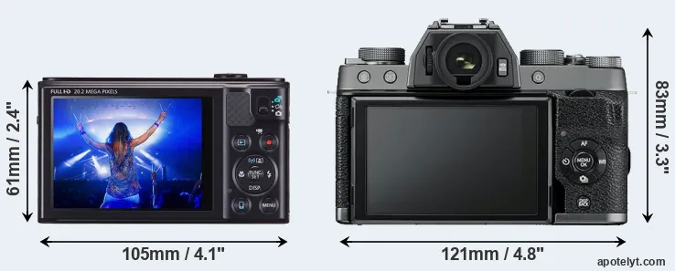 Comparison SX610 or X-T100 rear