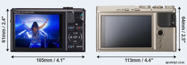 Comparison SX610 or XF10 rear