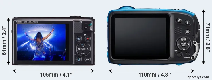 Comparison SX610 or XP140 rear