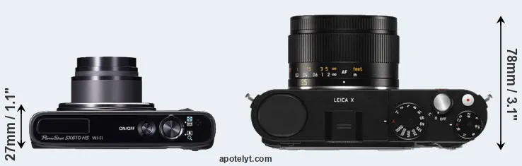 Compare SX610 versus X Typ 113 top
