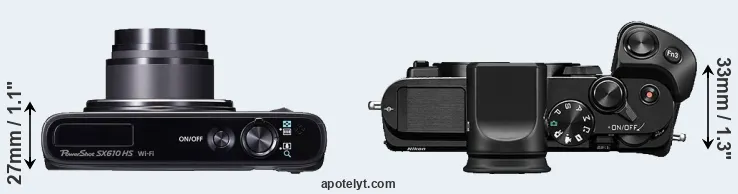 Compare SX610 versus V3 top