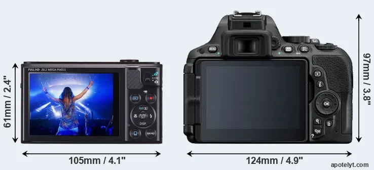 Comparison SX610 or D5500 rear