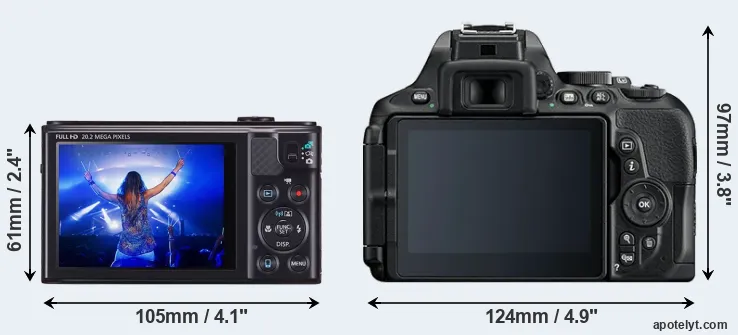 Comparison SX610 or D5600 rear