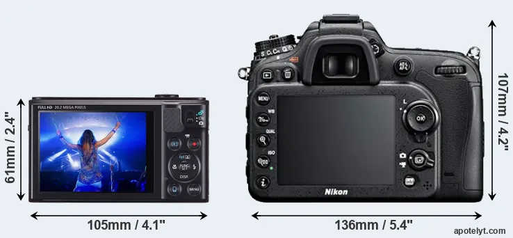 Comparison SX610 or D7100 rear
