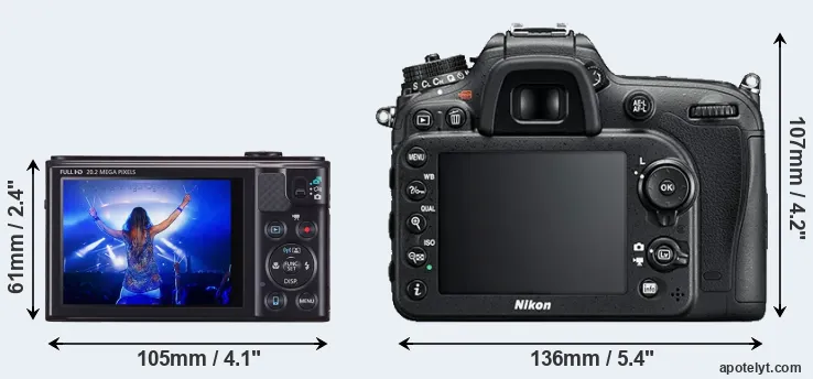 Comparison SX610 or D7200 rear