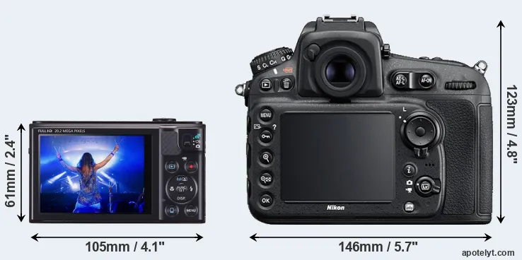Comparison SX610 or D810 rear