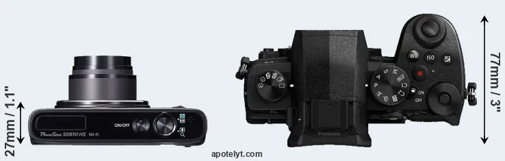 Compare SX610 versus G95 top