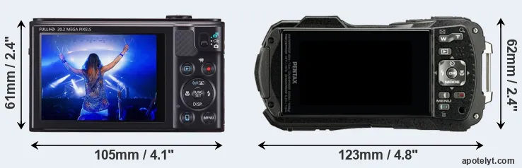 Comparison SX610 or WG-90 rear