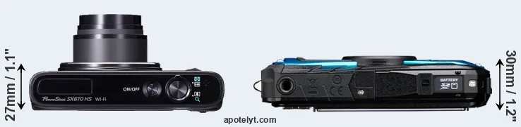 Compare SX610 versus WG-90 top