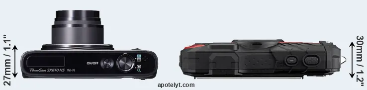 Compare SX610 versus WG-60 top