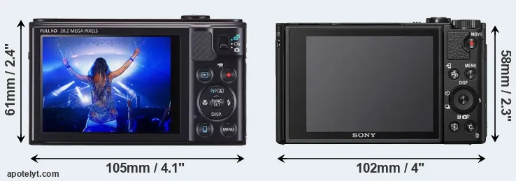 Comparison SX610 or HX95 rear