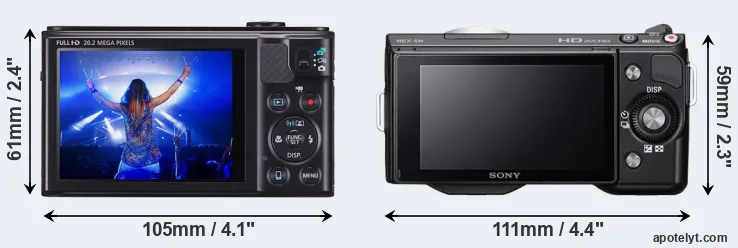 Comparison SX610 or NEX-5N rear