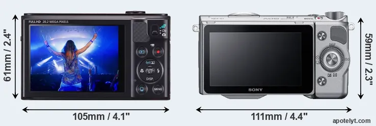 Comparison SX610 or NEX-5T rear
