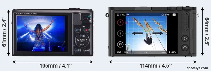 Comparison SX610 or M1 rear