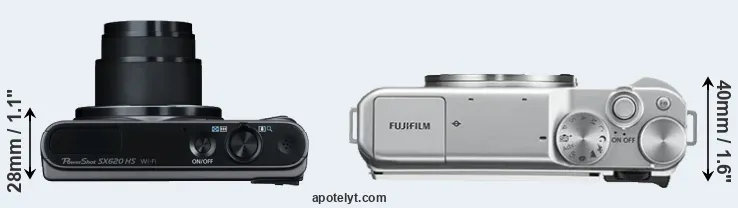 Compare SX620 versus X-A10 top