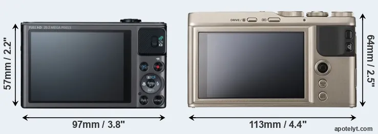 Comparison SX620 or XF10 rear