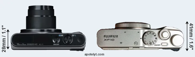 Compare SX620 versus XF10 top